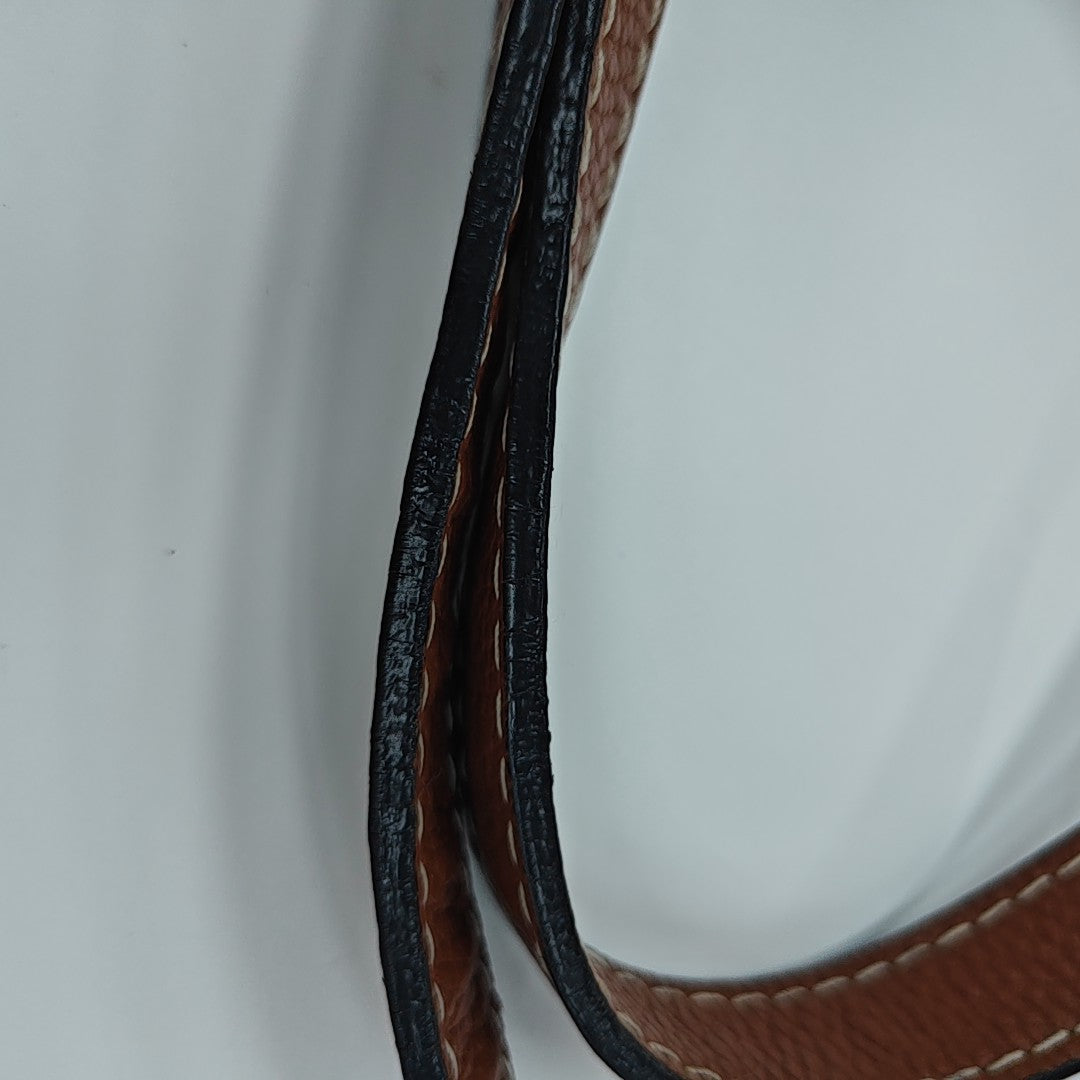 Calfskin Top Handle Bag Brown
