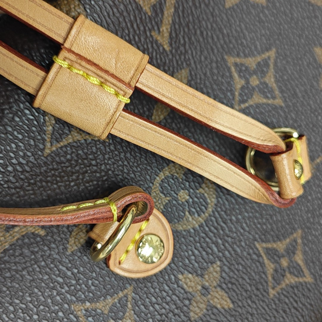 NEVERFULL MM Monogram Coated Canvas Brown