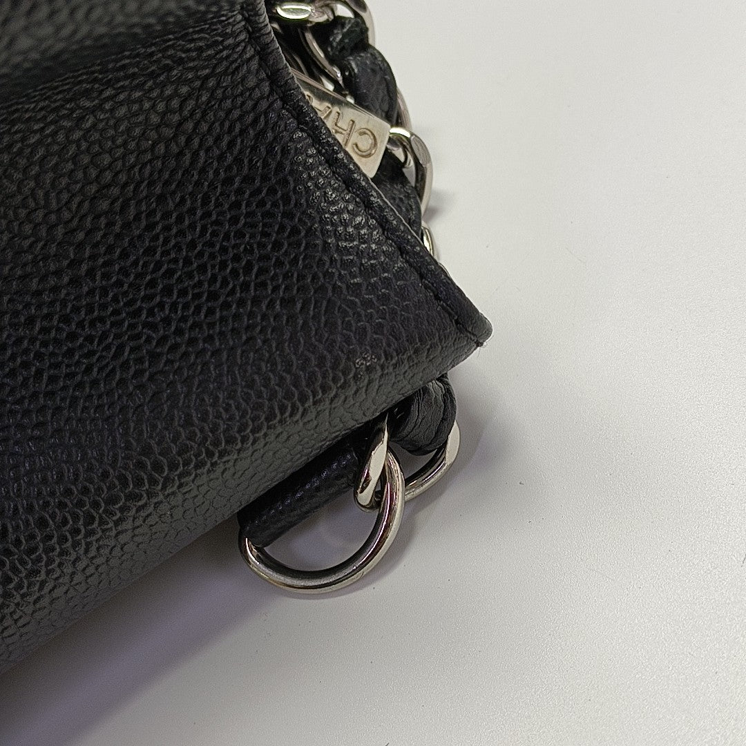 CHANEL GST Large Quilted Grained Calfskin Black