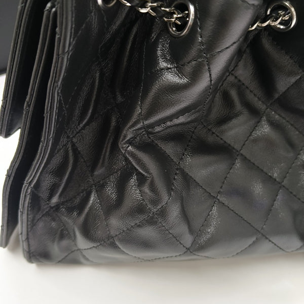 CHANEL 25 Small Quilted Calfskin Black