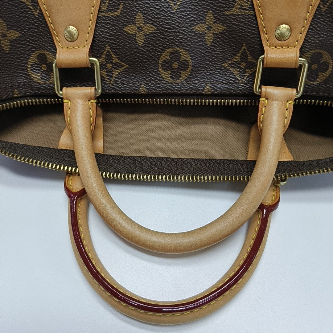 SPEEDY 30 Monogram Coated Canvas Brown
