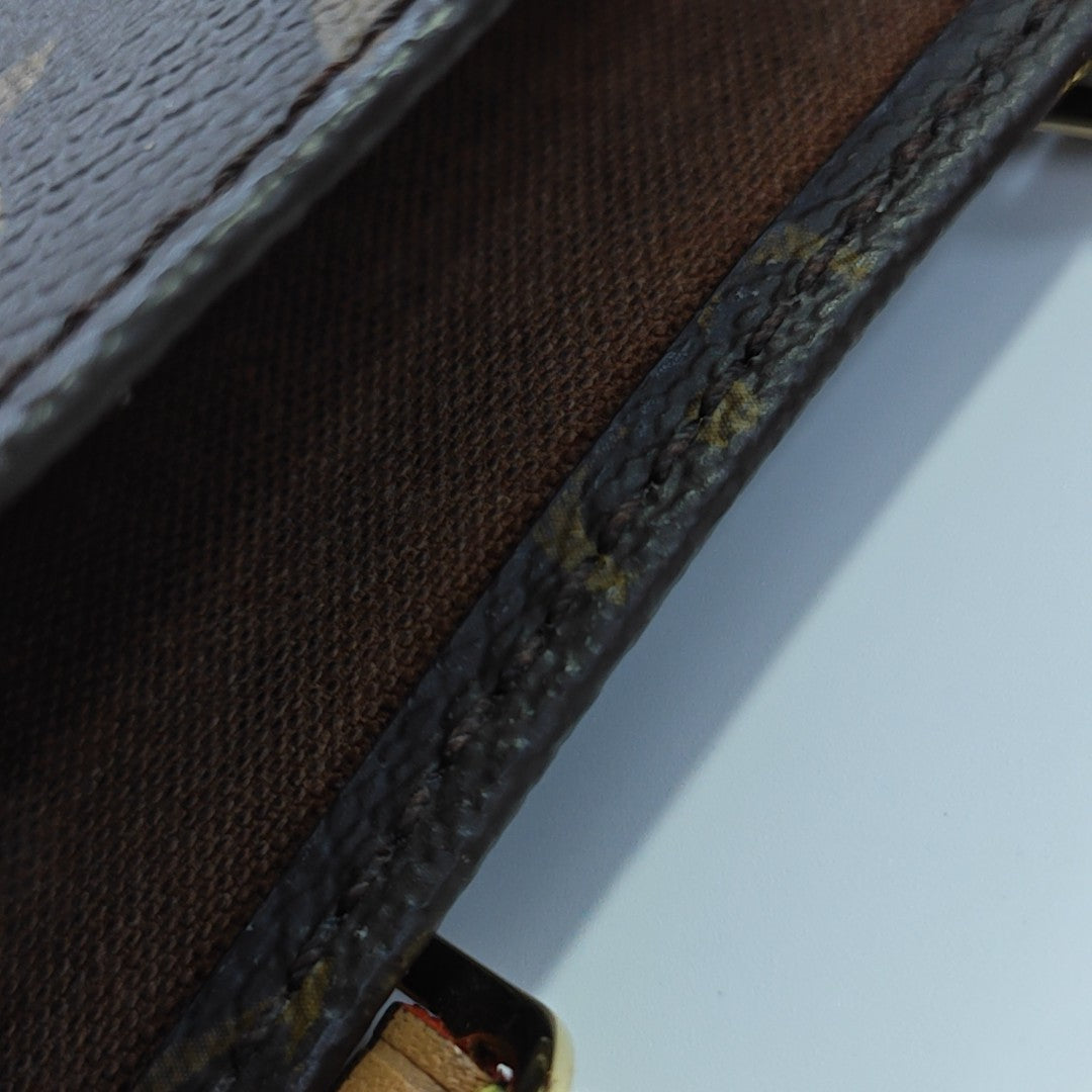 SAC PLAT Mini Monogram Coated Canvas Brown