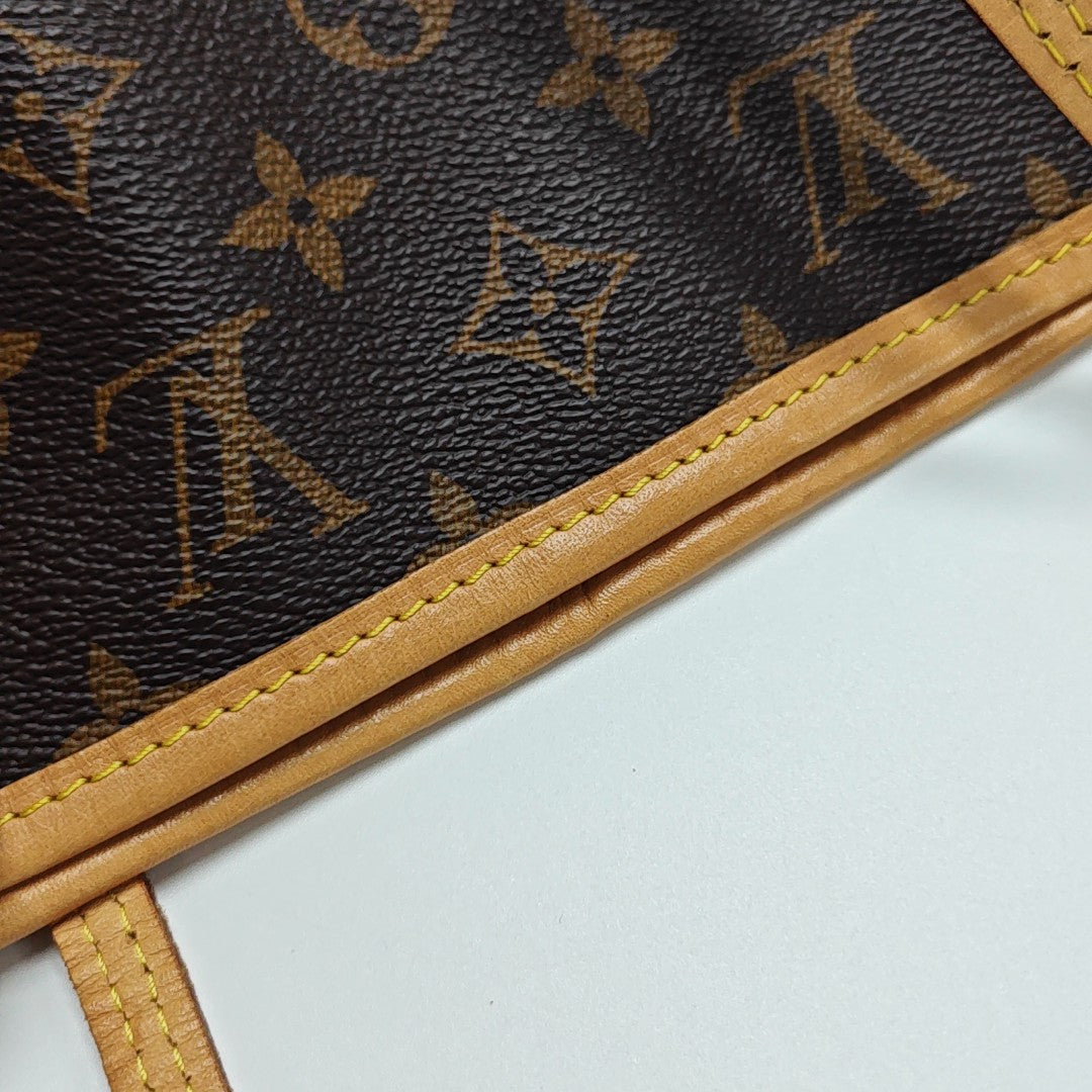 NEVERFULL MM Monogram Coated Canvas Brown