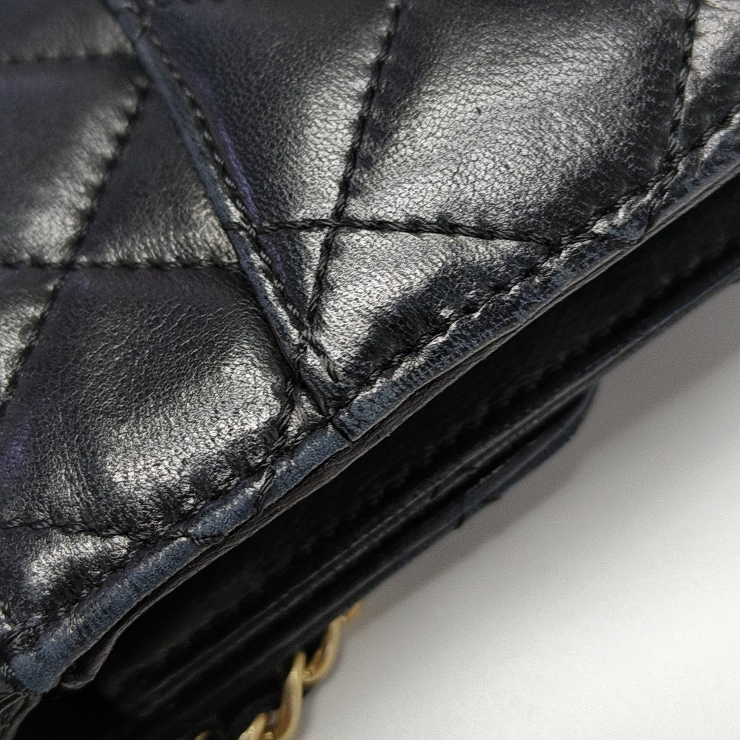 Lambskin Crossbody Bag Black