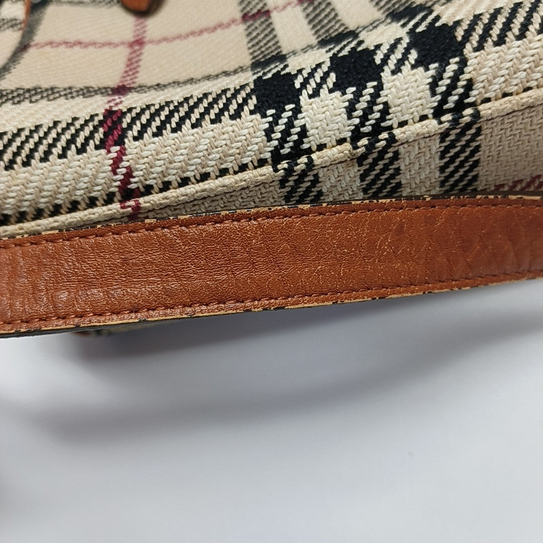 Fabric Shoulder Bag Beige
