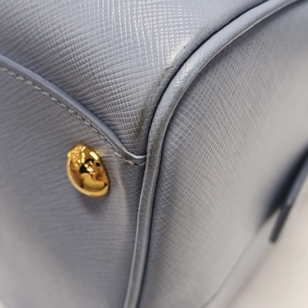 Saffiano Calfskin Shoulder Bag Blue