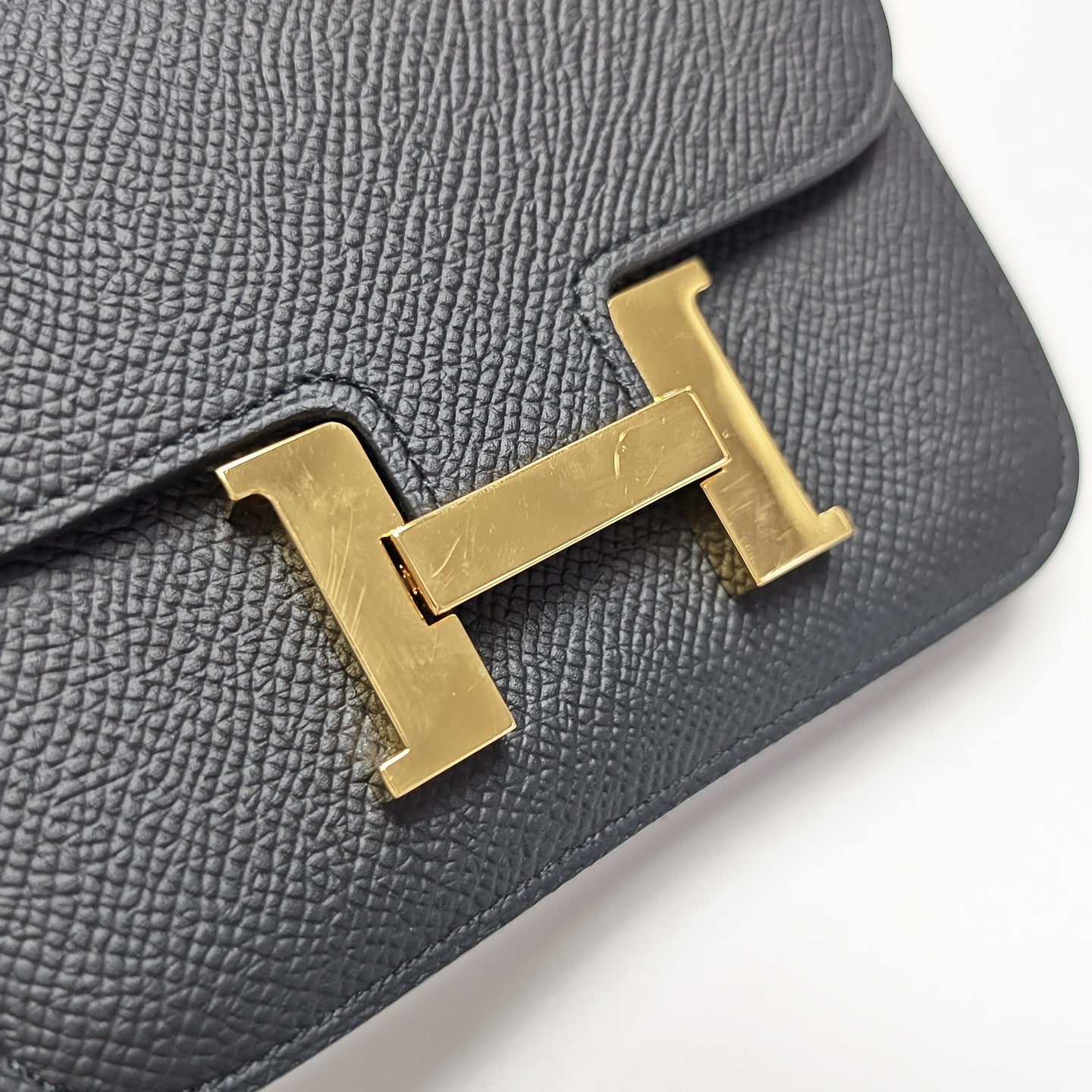 Constance Slim Epsom Black Wallet