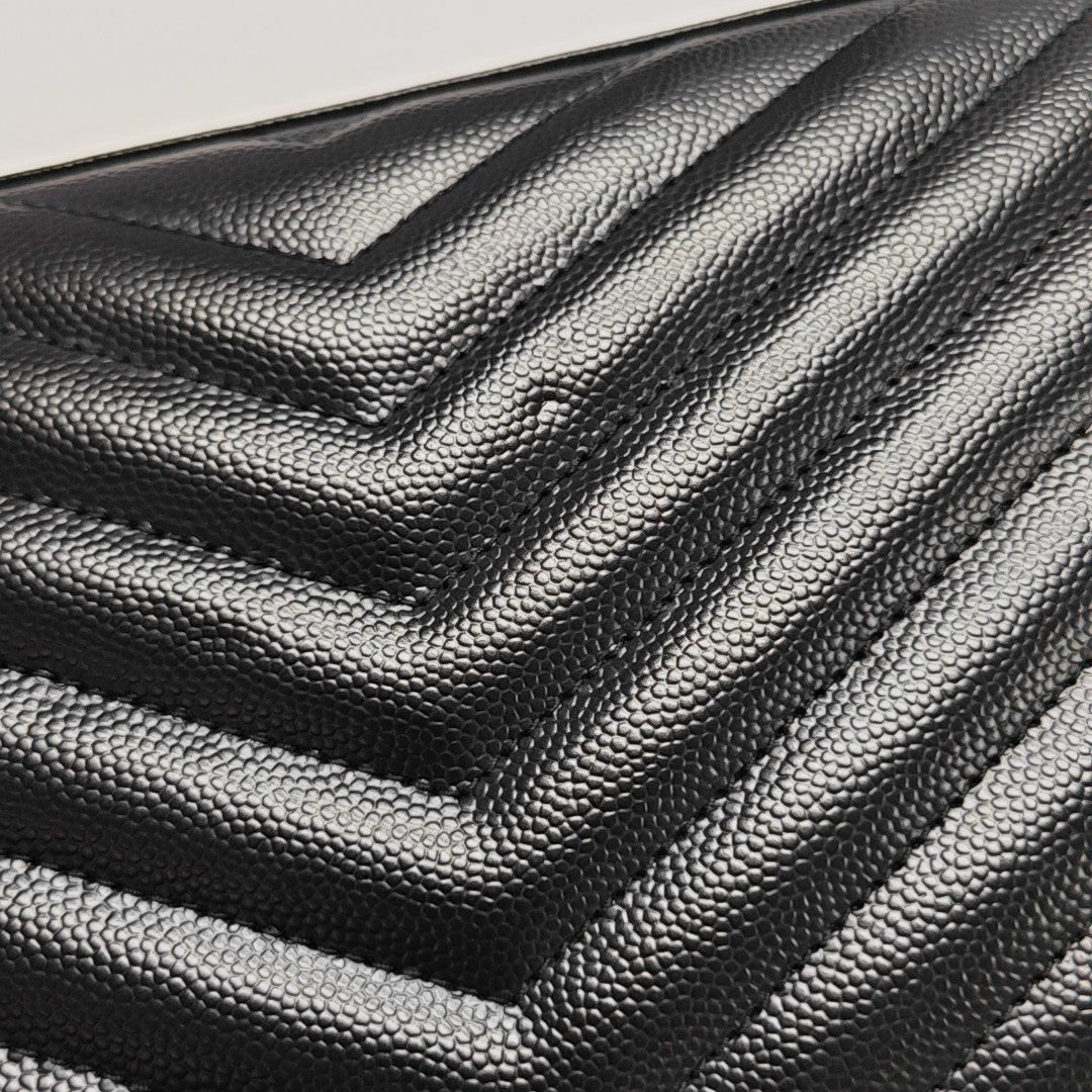 MONOGRAM Medium Chevron Calfskin Black