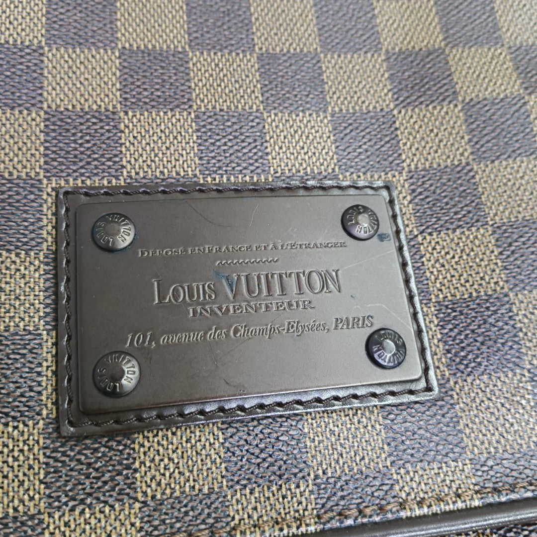 BROOKLYN PM Damier Ebene Coated Canvas Brown
