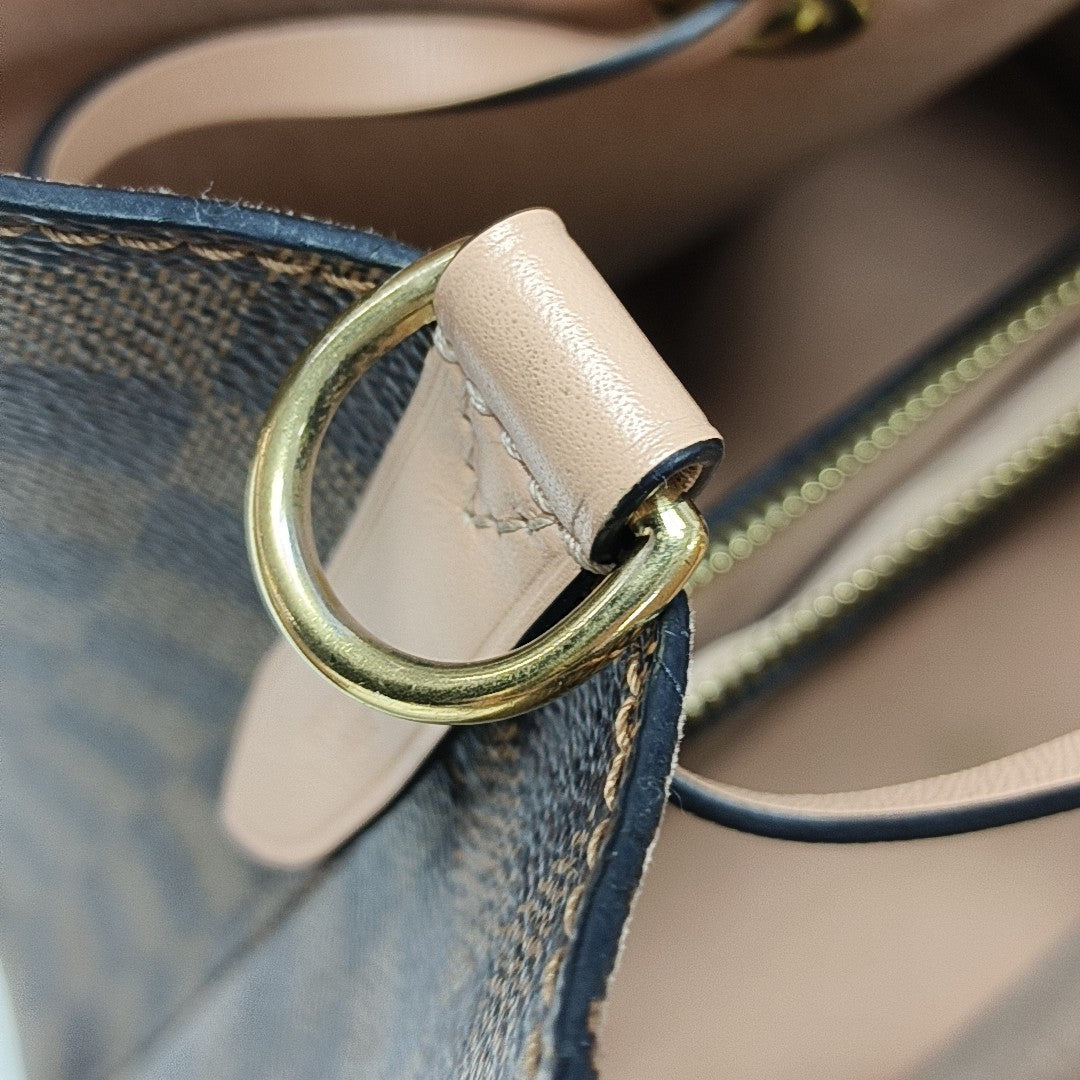 NÉONOÉ MM Damier Ebene Coated Canvas Brown