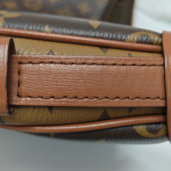 LOOP HOBO Monogram Coated Canvas Brown
