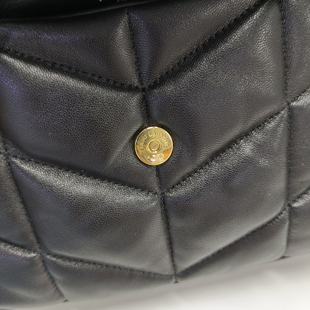 PUFFER Mini Chevron Lambskin Black