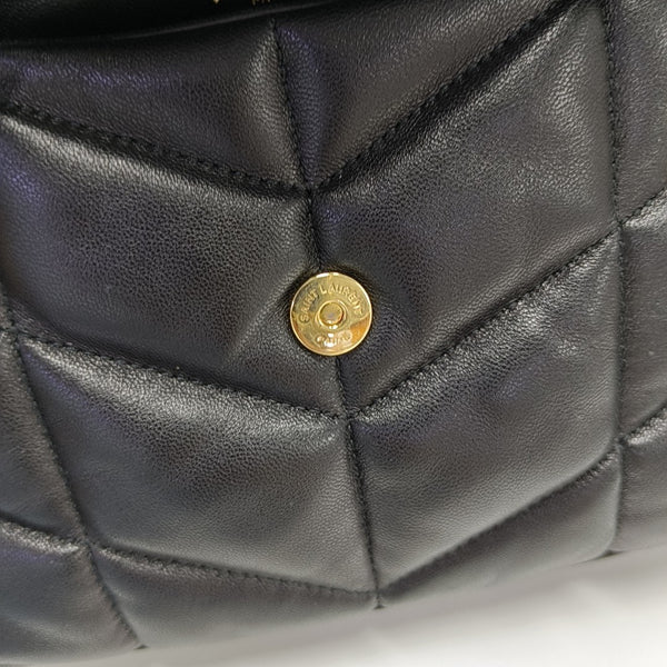 PUFFER Mini Chevron Lambskin Black