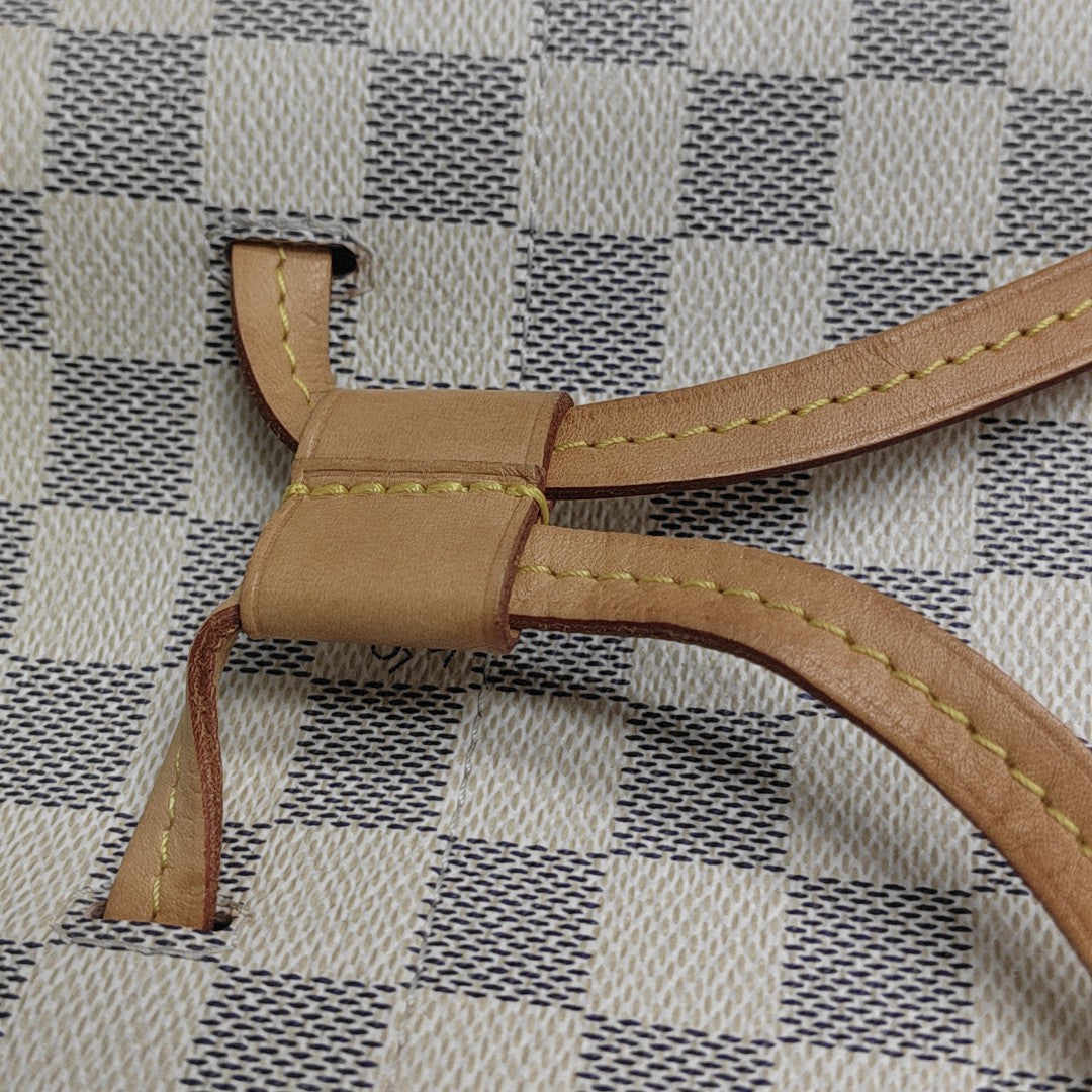 GIROLATA GM Damier Azur Coated Canvas White
