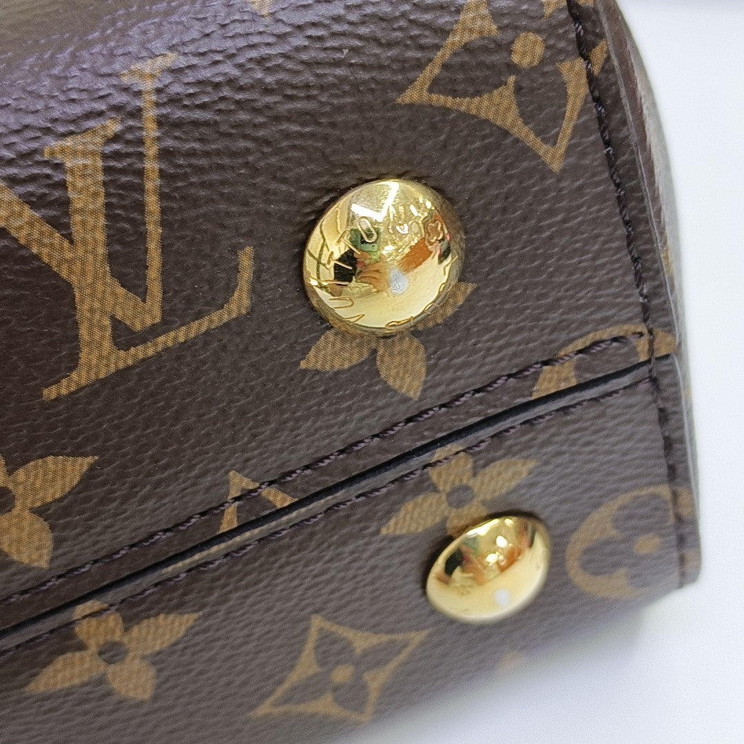 CLUNY PM Monogram Coated Canvas Brown
