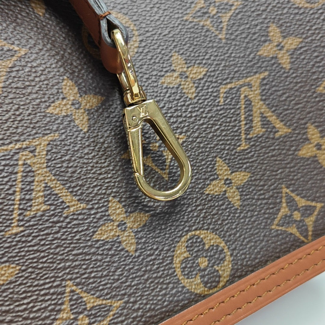 DAUPHINE Mini Monogram Coated Canvas Brown