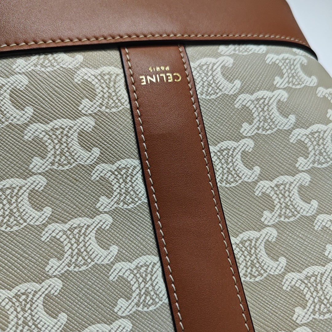 TRIOMPHE CANVAS Small Coated Canvas Beige