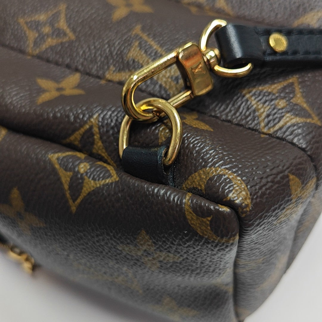 PALM SPRINGS Mini Monogram Coated Canvas Brown