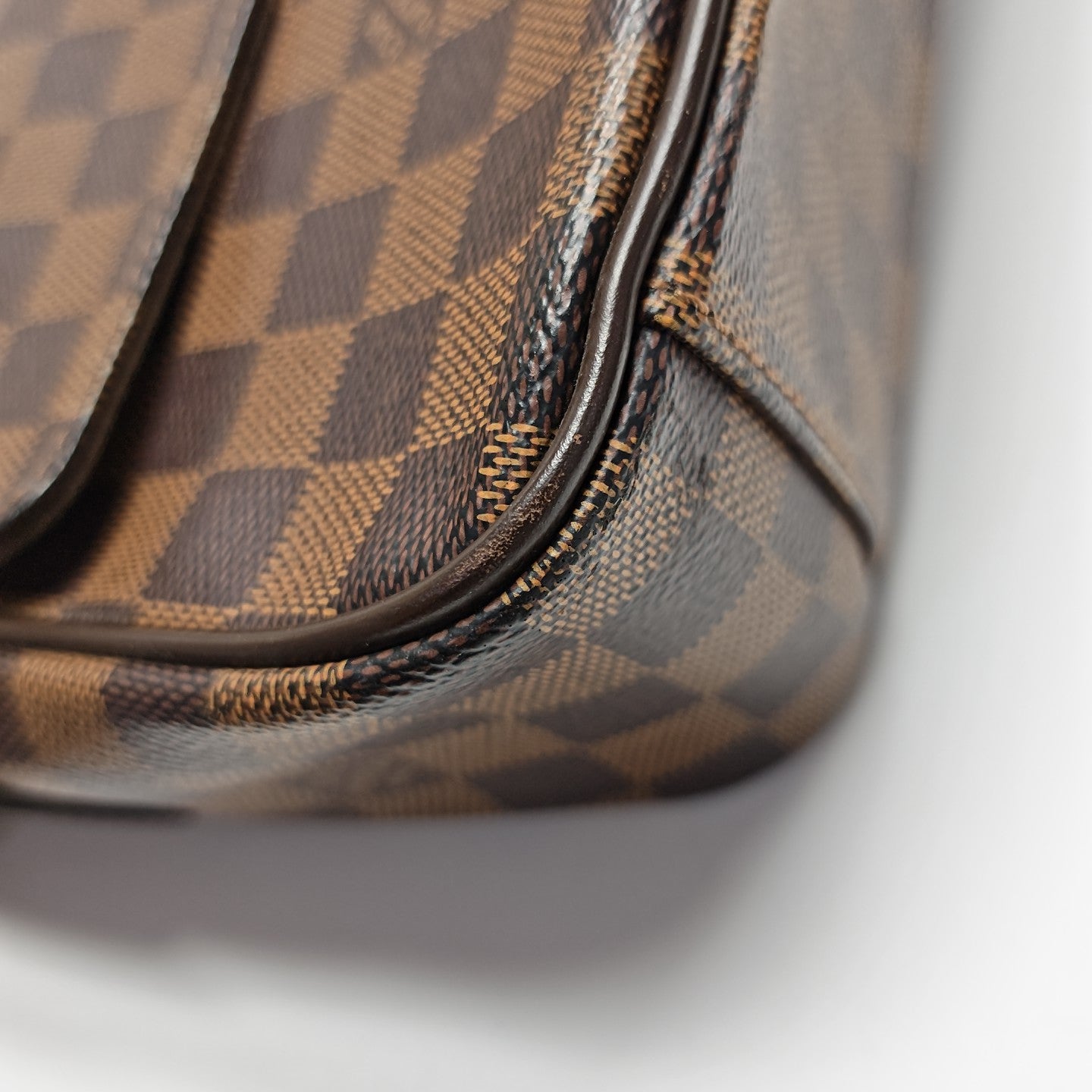 SHELTON MM Damier Ebene Coated Canvas Brown