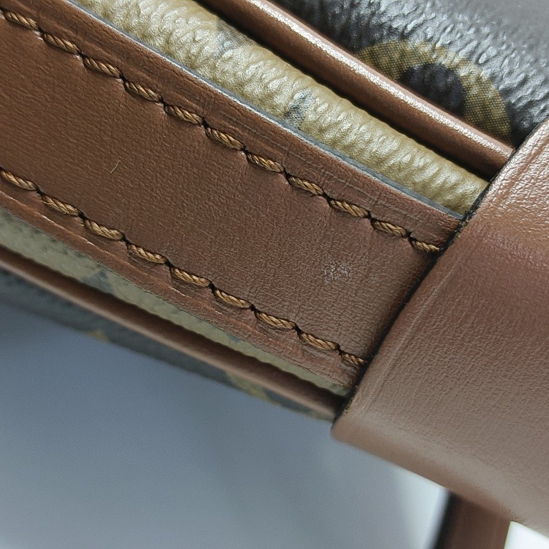 LOOP HOBO Monogram Coated Canvas Brown