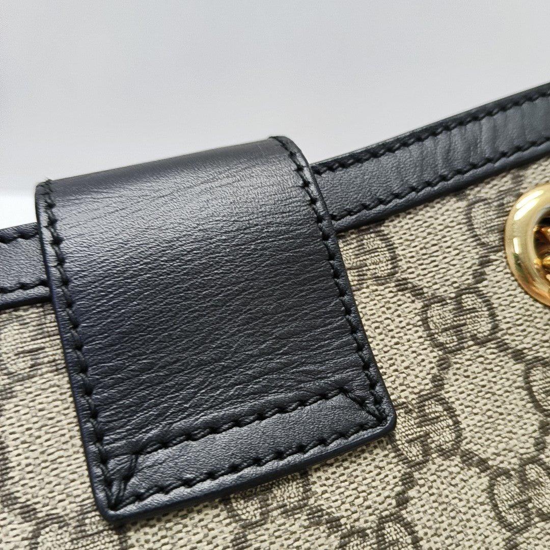 Padlock Small Monogram Coated Canvas Beige
