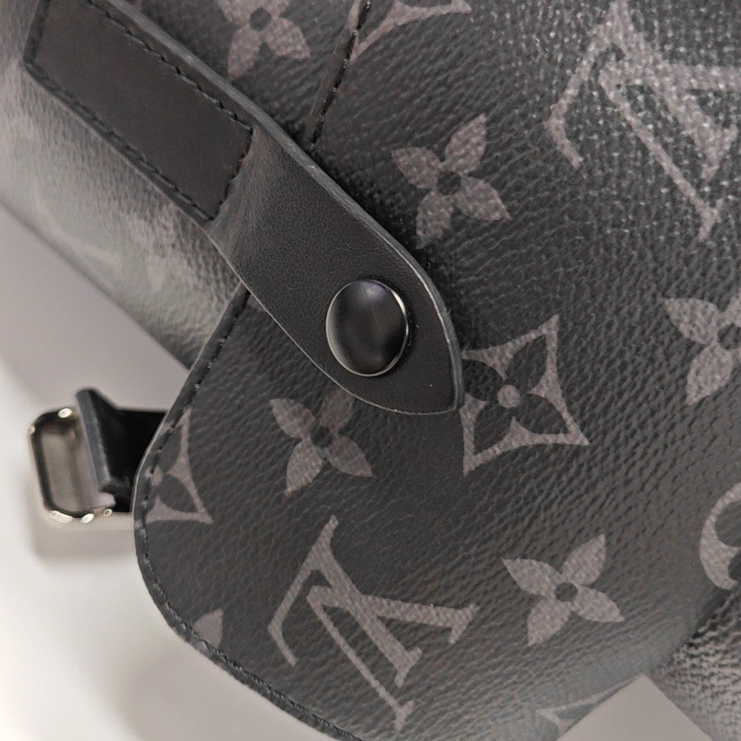 CHRISTOPHER PM Monogram Coated Canvas Gray