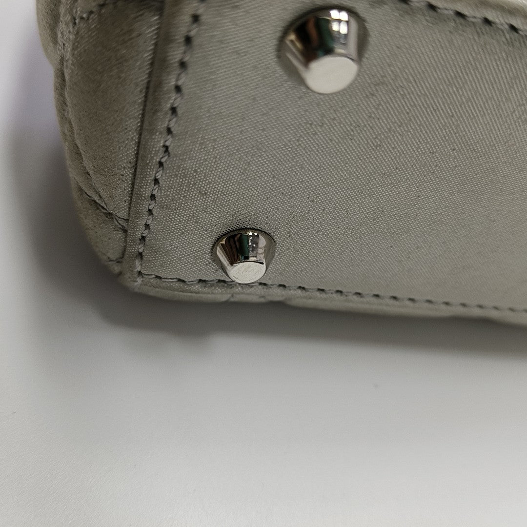 Lady Dior Mini Cannage Lambskin Gray