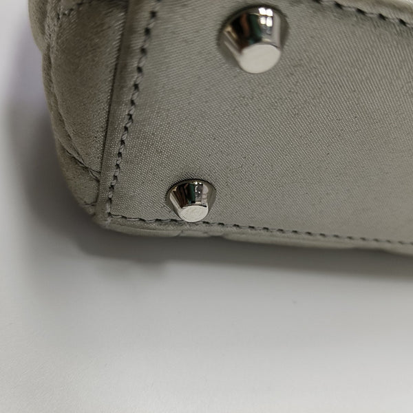 Lady Dior Mini Cannage Lambskin Gray