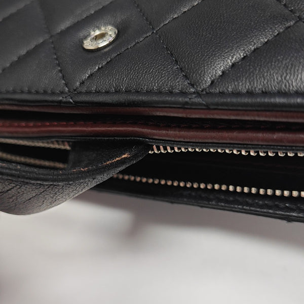 Quilted Lambskin Wallet Black