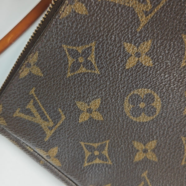 ACCESSOIRES Monogram Coated Canvas Brown
