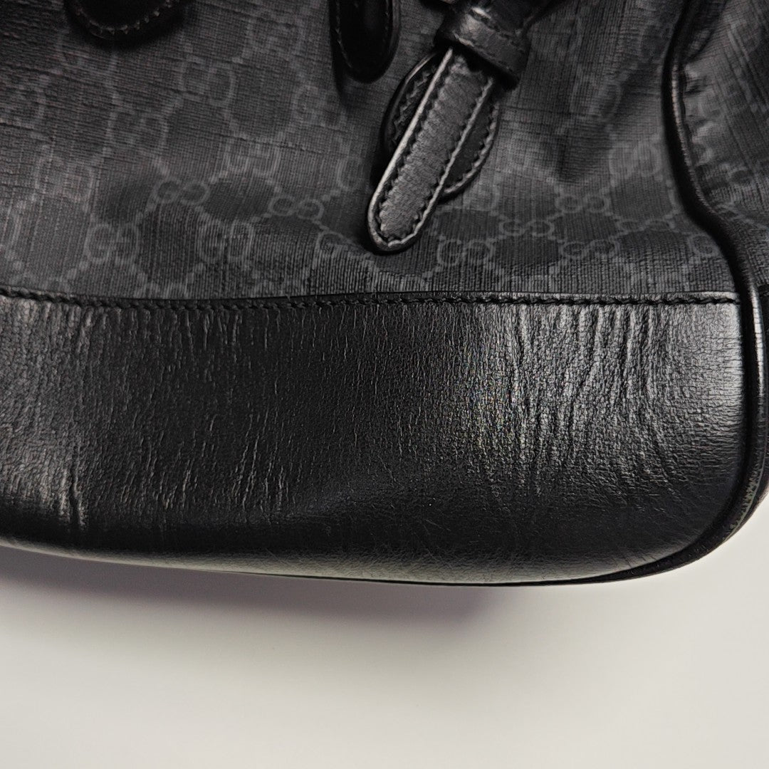 Retro Medium Monogram Coated Canvas Black