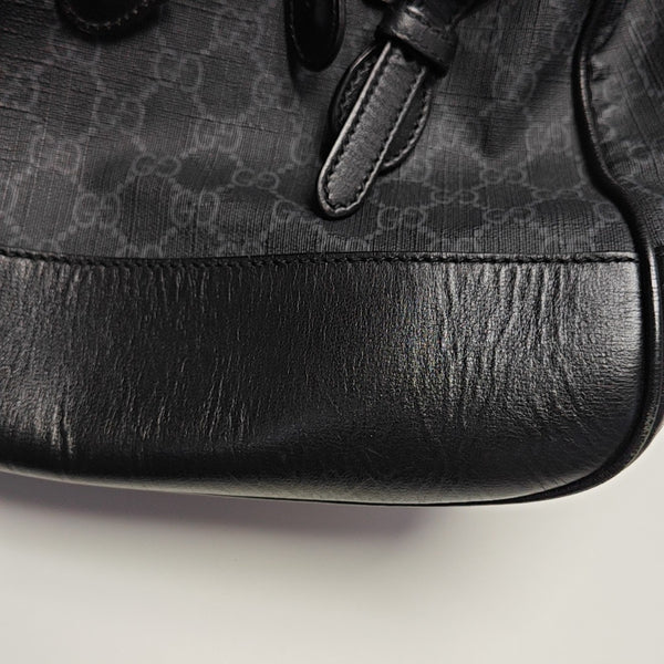 Retro Medium Monogram Coated Canvas Black