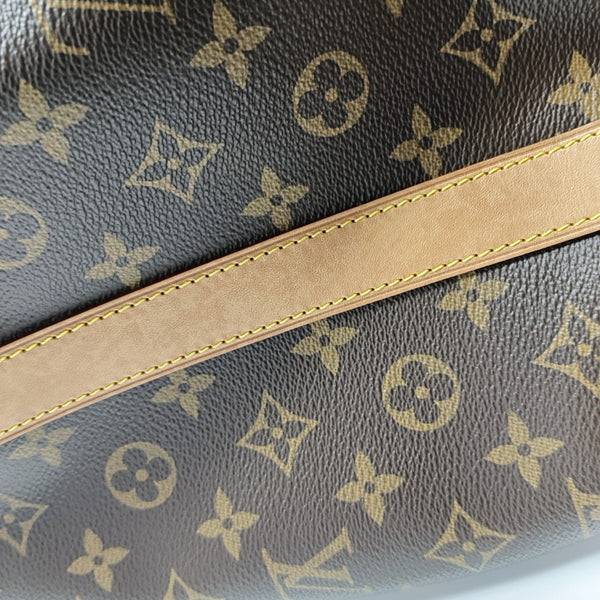 KEEPALL 50 Monogram Coated Canvas Brown
