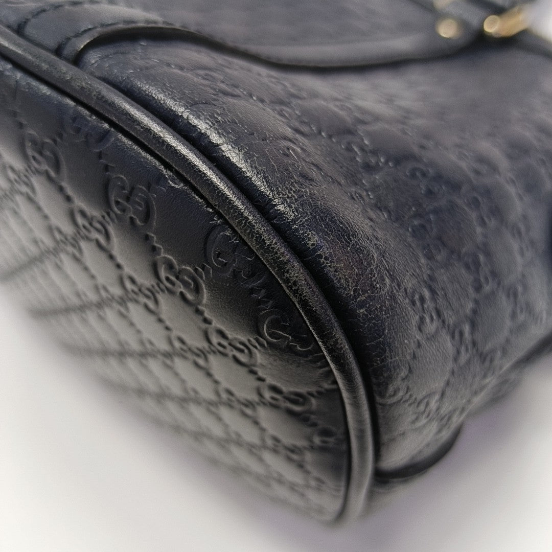 Microguccissima Monogram Calfskin Blue
