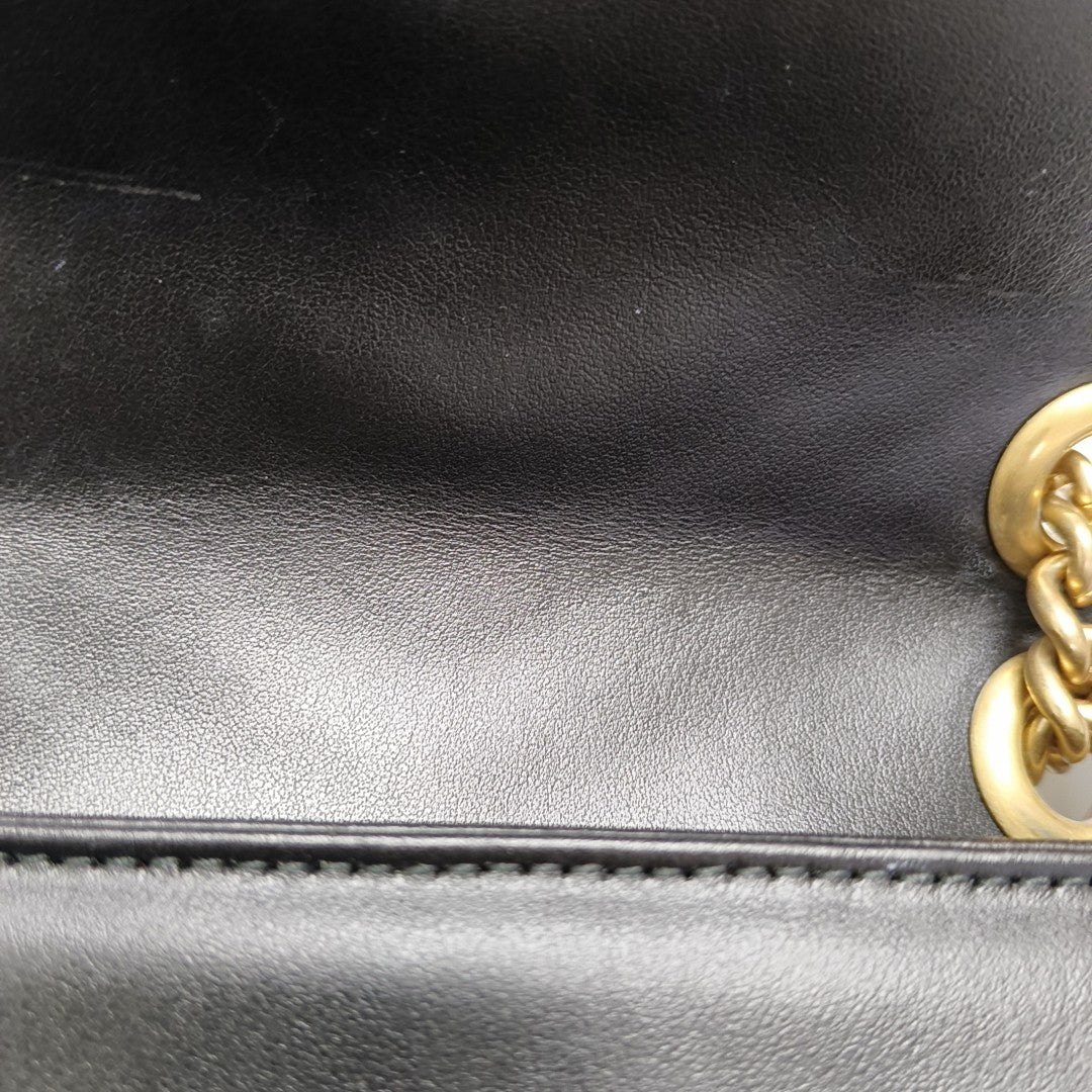 GG Marmont Small Quilted Calfskin Black