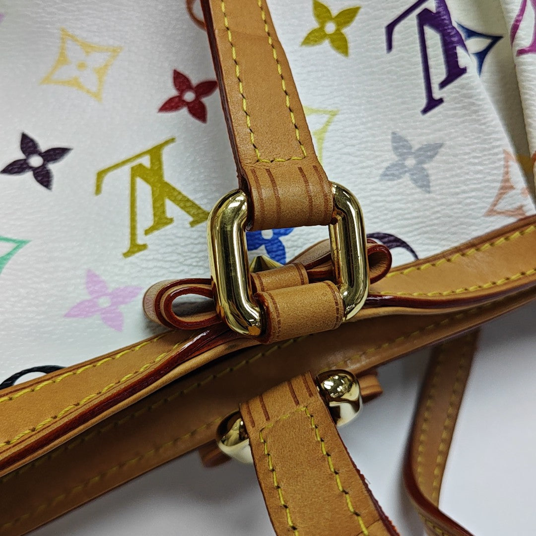 LV × TM SHARLEEN MM Monogram Coated Canvas White