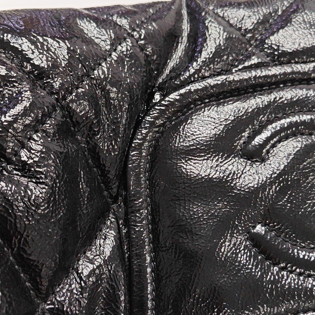 Quilted Calfskin Shoulder Bag Black