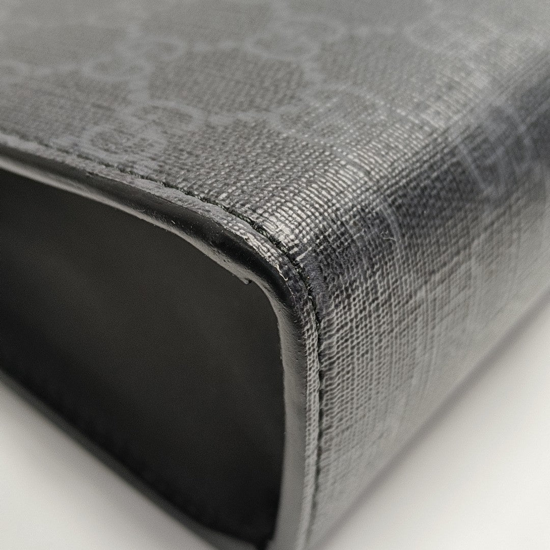 GG Supreme Monogram Coated Canvas Gray