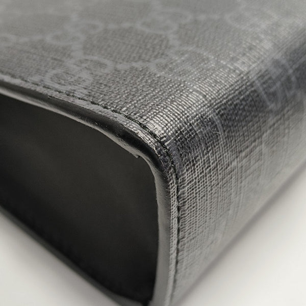 GG Supreme Monogram Coated Canvas Gray