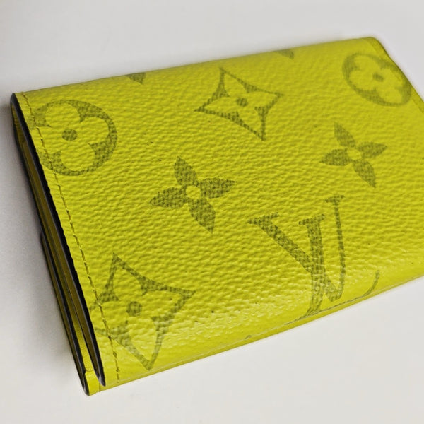 DISCOVERY Monogram Coated Canvas Yellow Card Holder