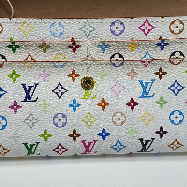 LV × TM PORTE MONNAIE Monogram Coated Canvas White Wallet