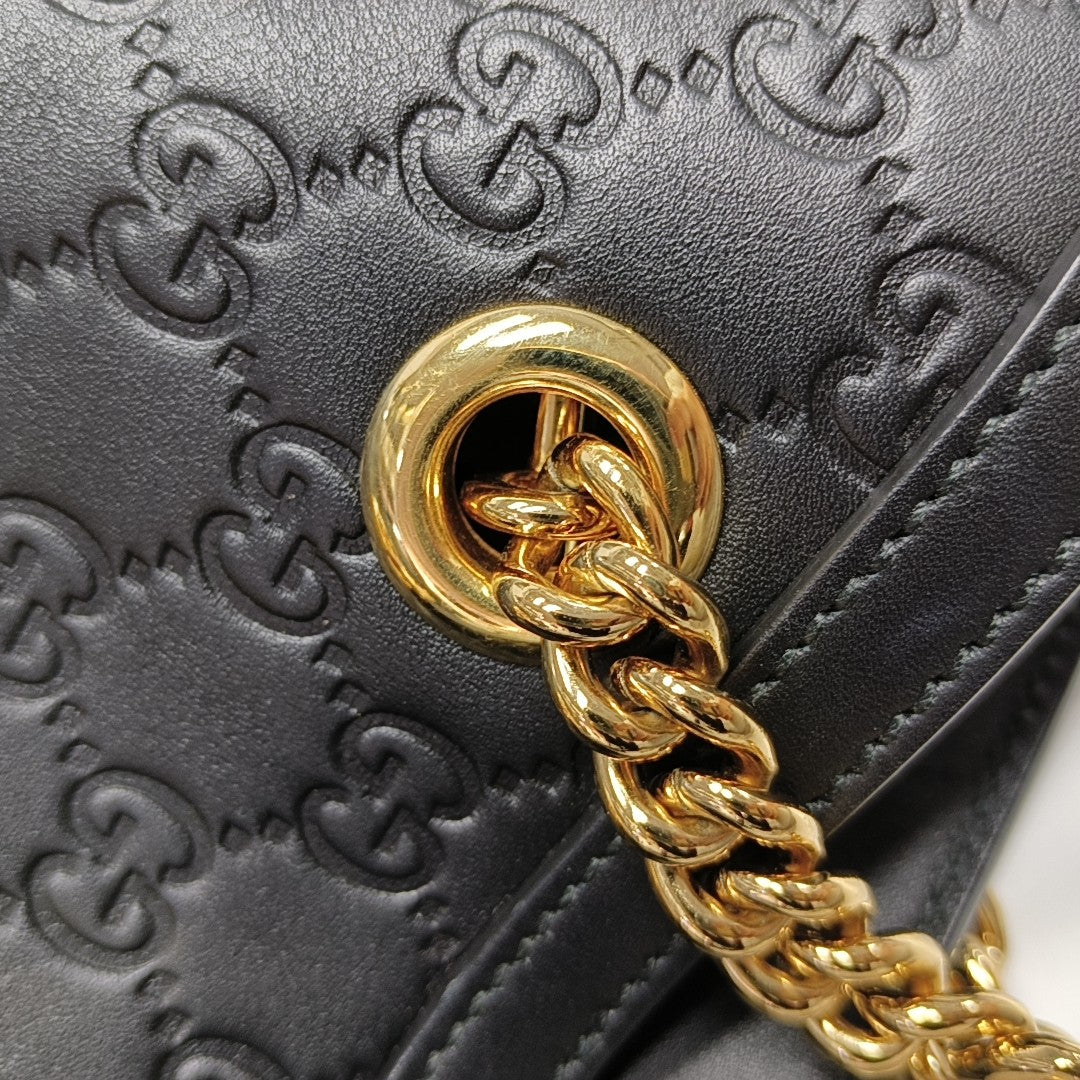Padlock Medium Monogram Calfskin Black