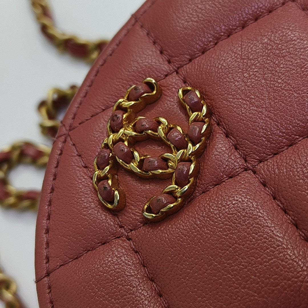 CHANEL 19 Small Quilted Lambskin Pink