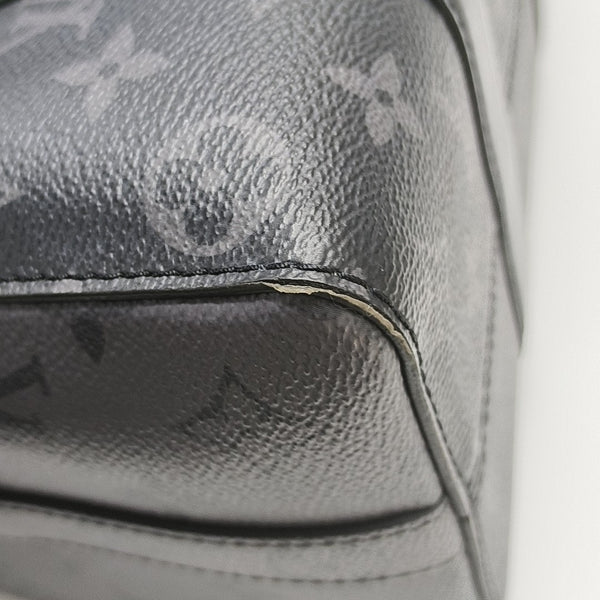 KEEPALL Monogram Coated Canvas Black