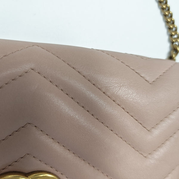 GG Marmont Super Mini Quilted Calfskin Pink