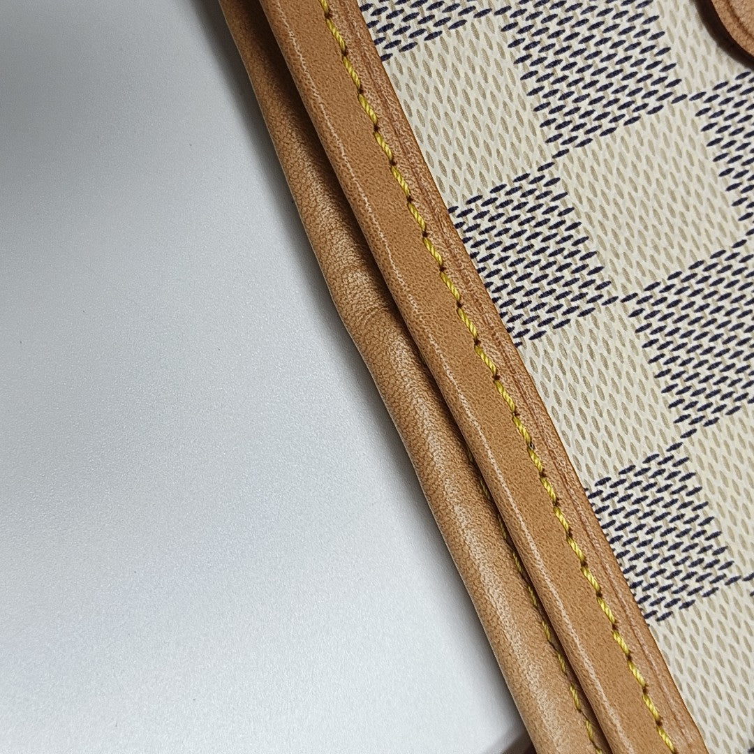 NEVERFULL MM Damier Azur Coated Canvas Beige