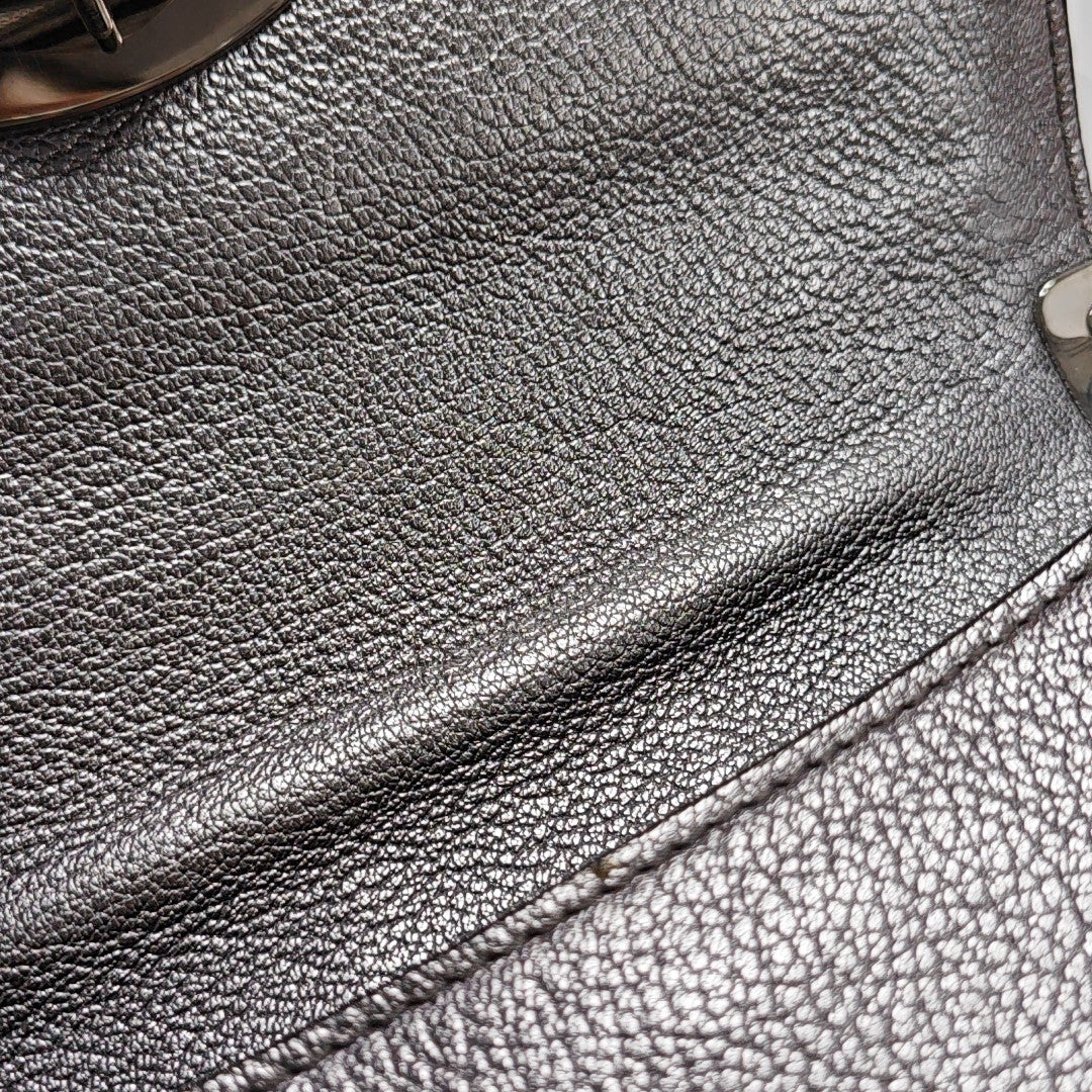 Miu Confidential Calfskin Silver