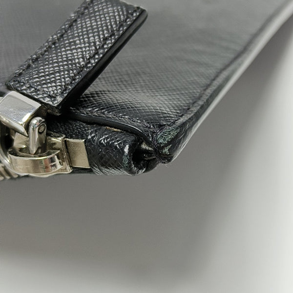 Saffiano Calfskin Clutch Black
