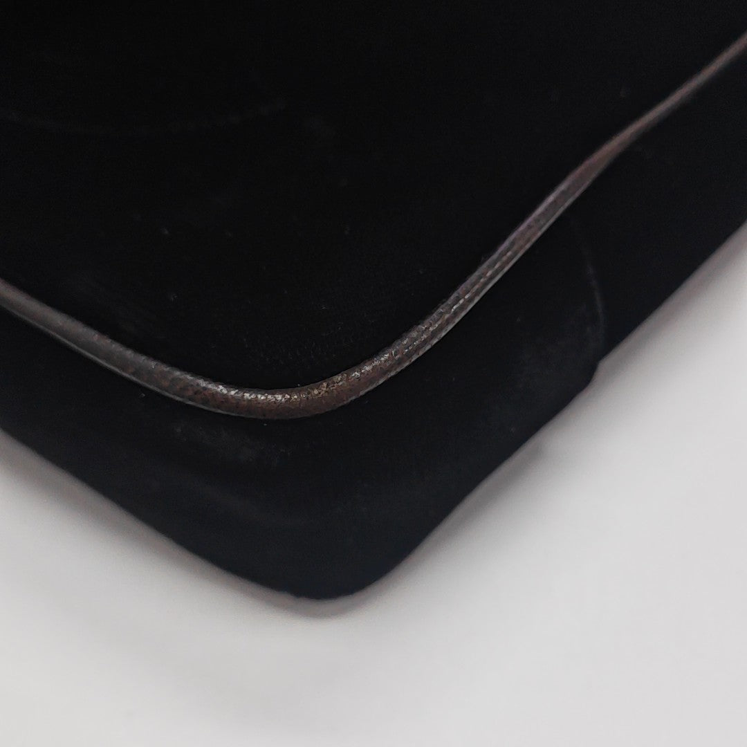 Quilted Fabric Shoulder Bag Black
