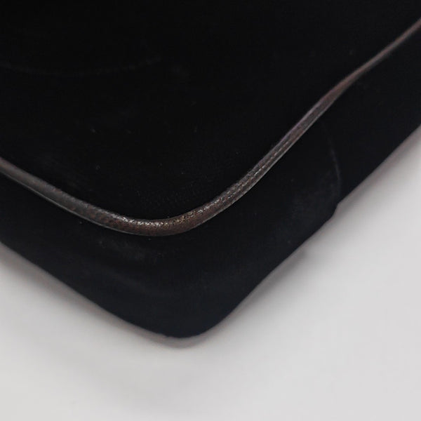 Quilted Fabric Shoulder Bag Black